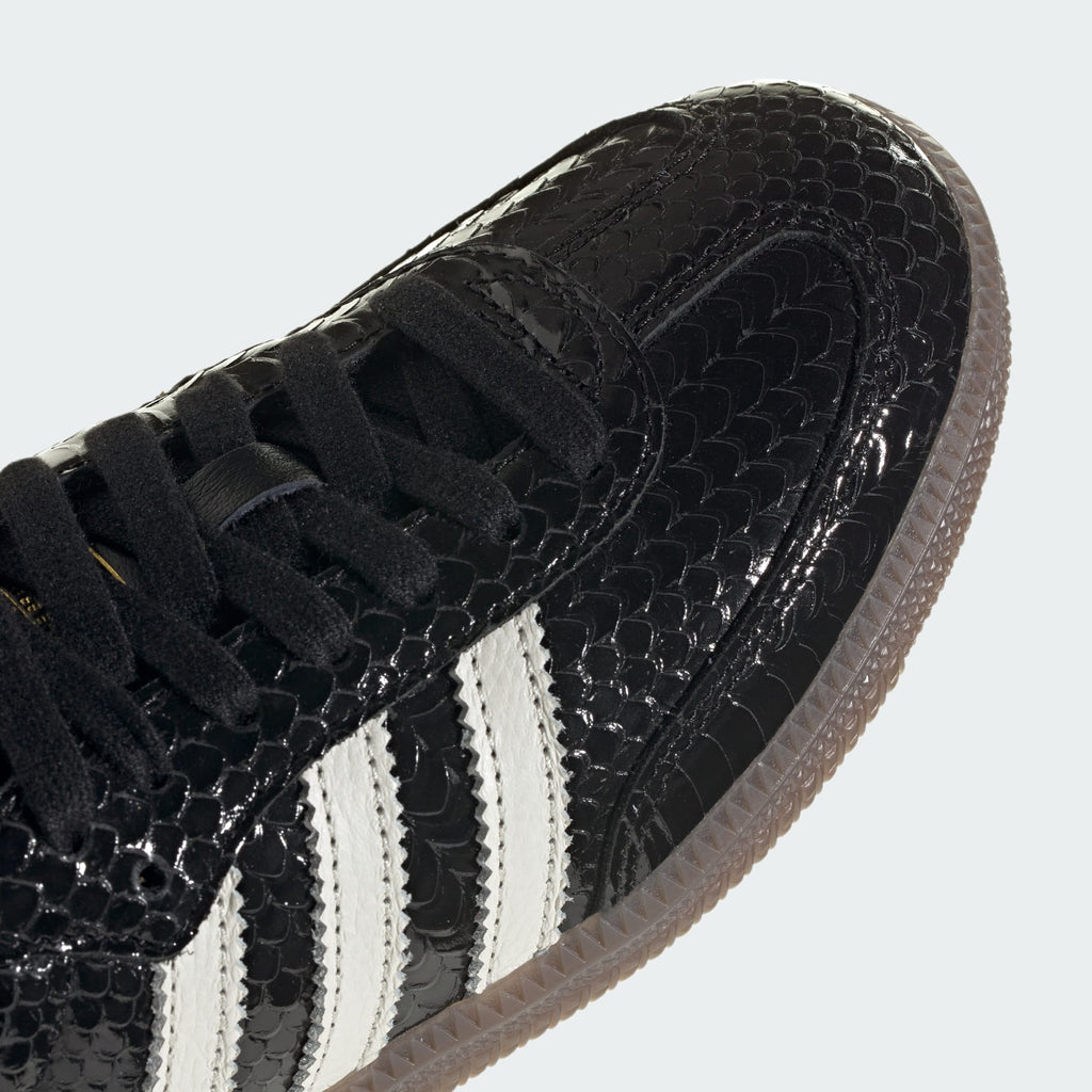 AD Samba OG Women's Black Metallic Cracked Leather Sneakers