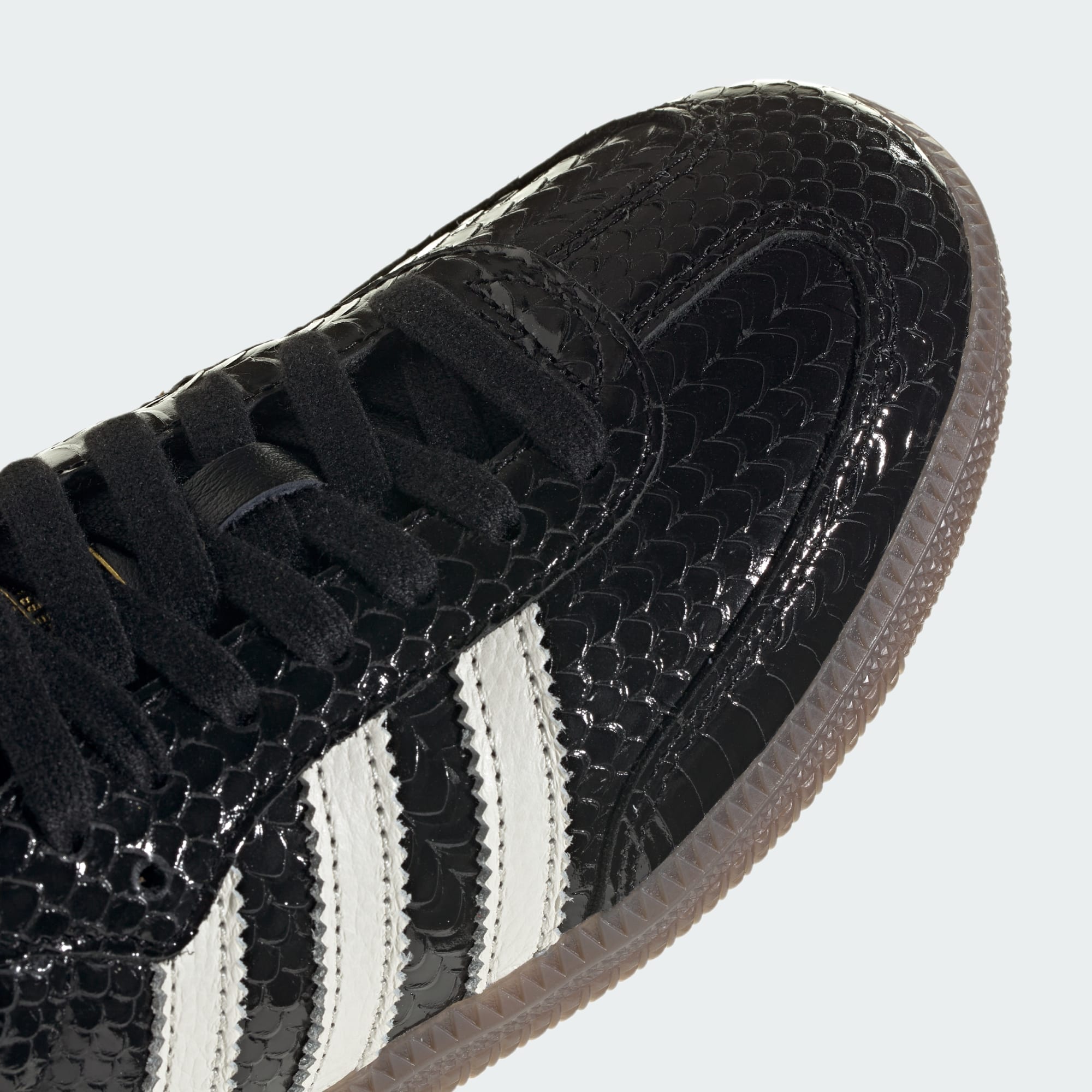 AD Samba OG Women's Black Metallic Cracked Leather Sneakers